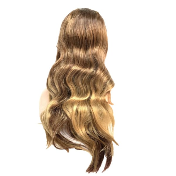 Peruukki Blondi/ruskea sis. peruukkiverkko ja hiustenpidennyskampa