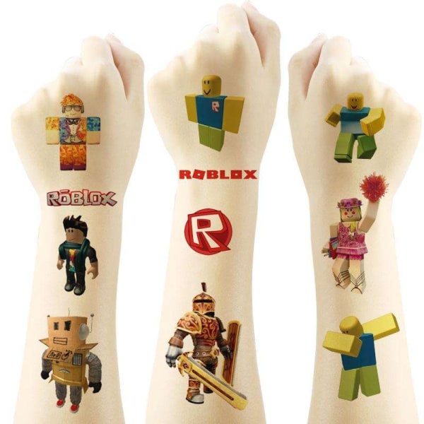 Roblox-tatoveringer - 4 lagner - tatoveringer til børn Multicolor