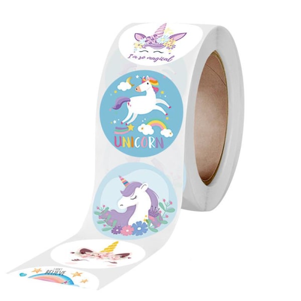500st stickers klistermärken - Unicorn motiv - Cartoon multifärg