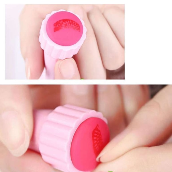 stempelpude + skraber til nail art stempling Pink