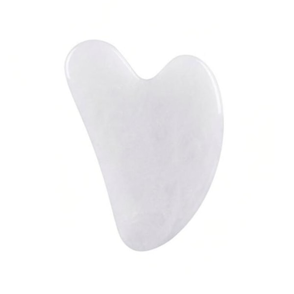 Luonnollinen Gua Sha Jade Rose Quartz Stone Face Board -työkalu - White