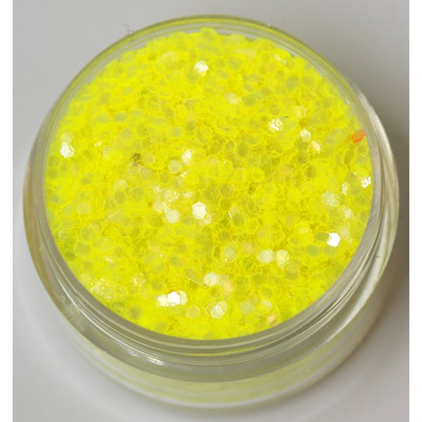 Kynsien glitter - Hexagon - Jelly yellow - 8ml - Glitter Yellow