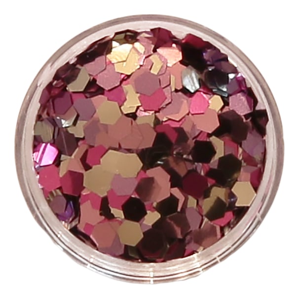 Negleglitter - Mix - Pinksølv hexagon - 8ml - Glitter
