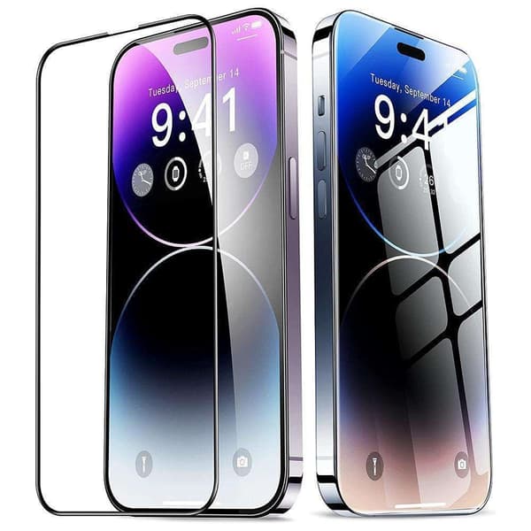 2 stk Herdet glass iPhone 14 Pro - Skjermbeskytter Transparent