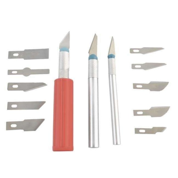 Hobbykniv / Skalpel - 16 dele - Kit - DIY Multicolor