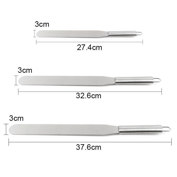 Paletkniv / Spateldekoration / Palet / Kagepynt Silver Straight - 37,6cm