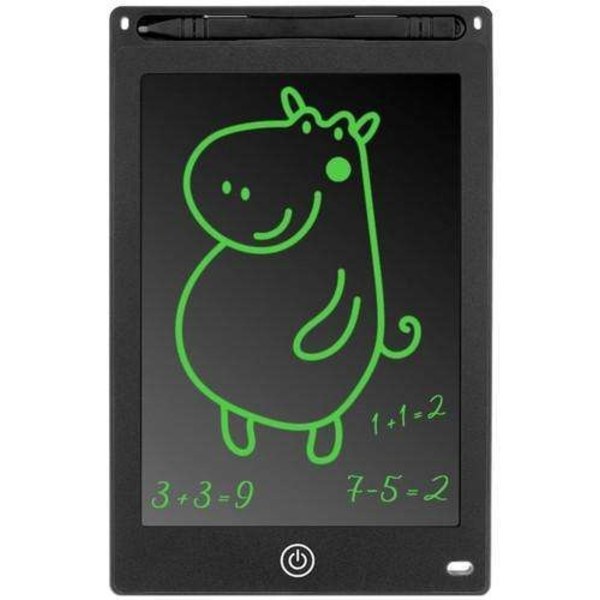 Digital Ritplatta för Barn - Praktiskt LCD, 8.5" Tablet + Penna Svart