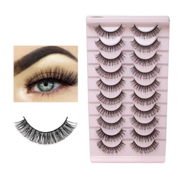 10 parin tekoripset - Set natural look volume lash - Black TK03