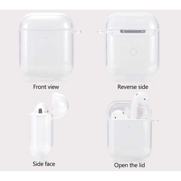 AirPods Silikon skal - Fodral / Skydd - Transparent