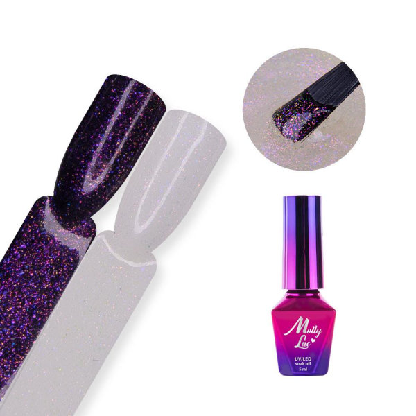 Mollylac - Top no wipe - Violet Show - UV-gel/LED - Topplack Multicolor