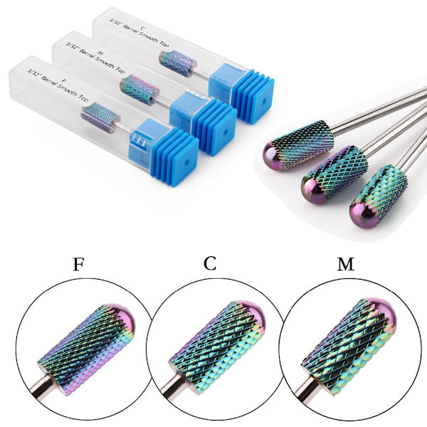 Bits till elfil - 3 storlekar - Rundad - Drillbits Fin grit