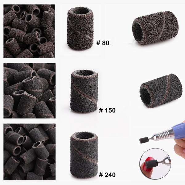 20 slipebånd, sandpapir for elektrisk fil - korn 80/150/240 80 - Grit