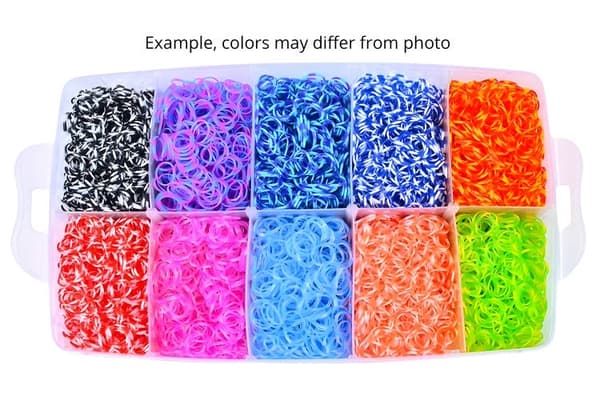 Mega kit Loom Bands - 4500 kpl tarvikkeineen Multicolor
