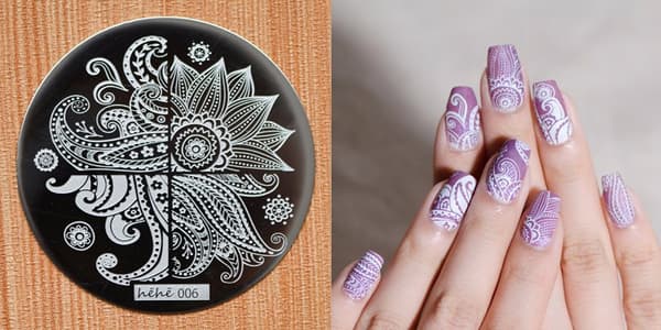 Nail Art Stämpling, Stämpelplatta NR 9
