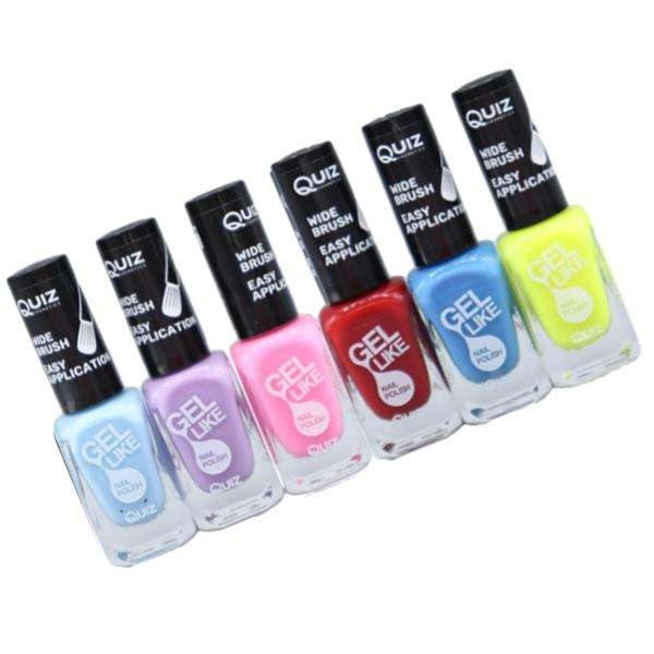 6st nagellack, nail polish - Set  - multifärg