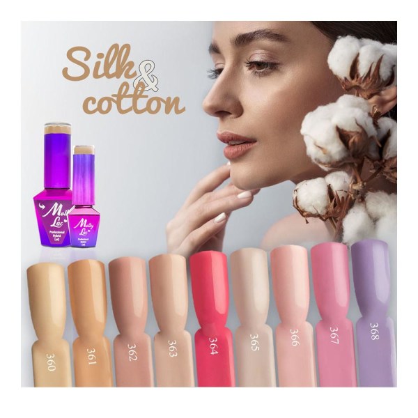 Mollylac - Gellack - Silk & cotton - Nr365 - 5g UV-gel/LED Rosa