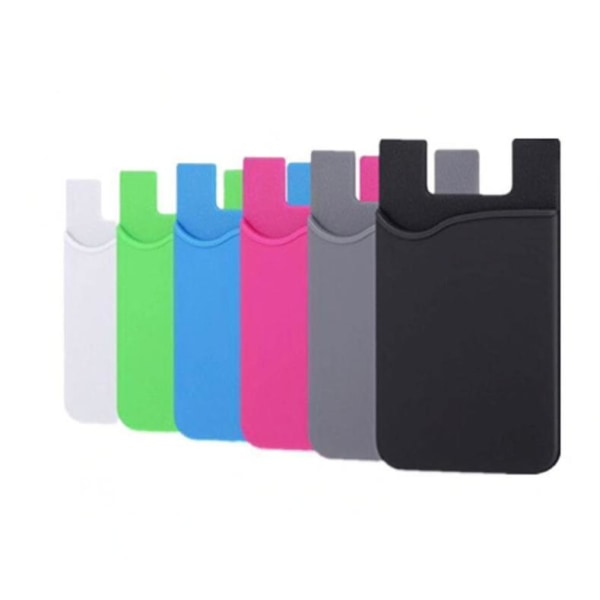 2-pack Universal Mobil plånbok/korthållare - Självhäftande Ljusgrå