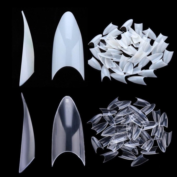 500 nail tips stiletto tips false nails nail tips White