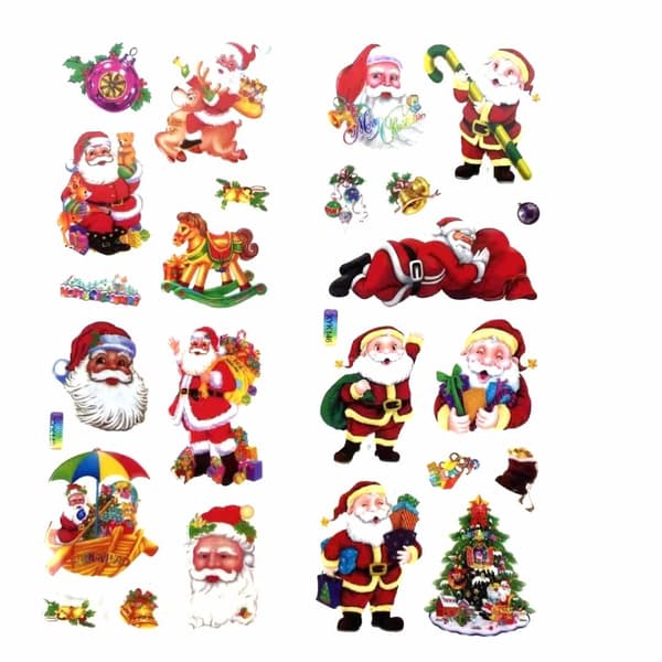 12 arkkia tarroja - Jouluaihe - Joulukuvio Multicolor