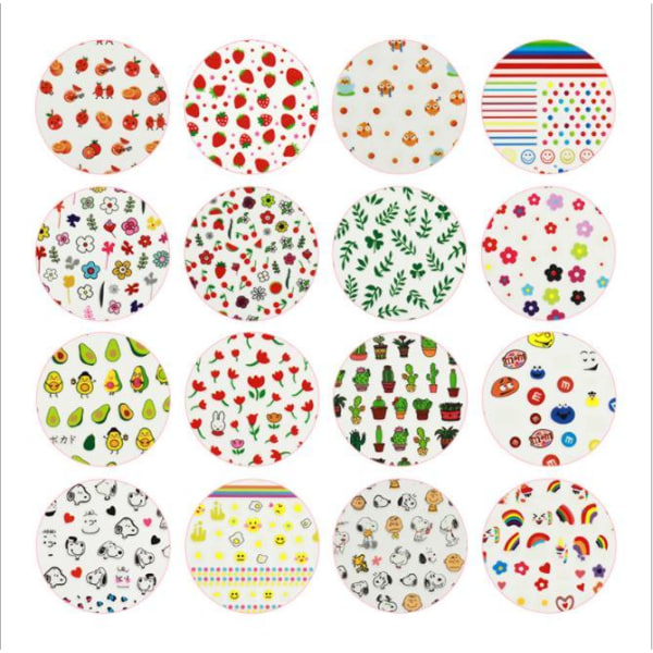 16 ark med negleklistremerker negledekorasjon, negleklistremerker Multicolor
