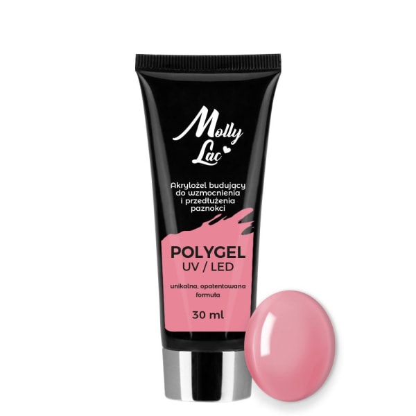 Polygel - Pulver gel - Peony 30ml - Akryl gel Pink