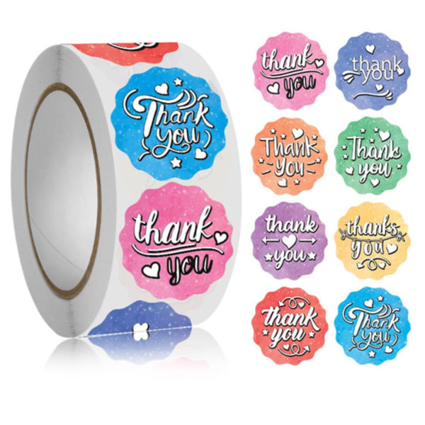 500st stickers klistermärken - Djur motiv - Cartoon - Thank you multifärg