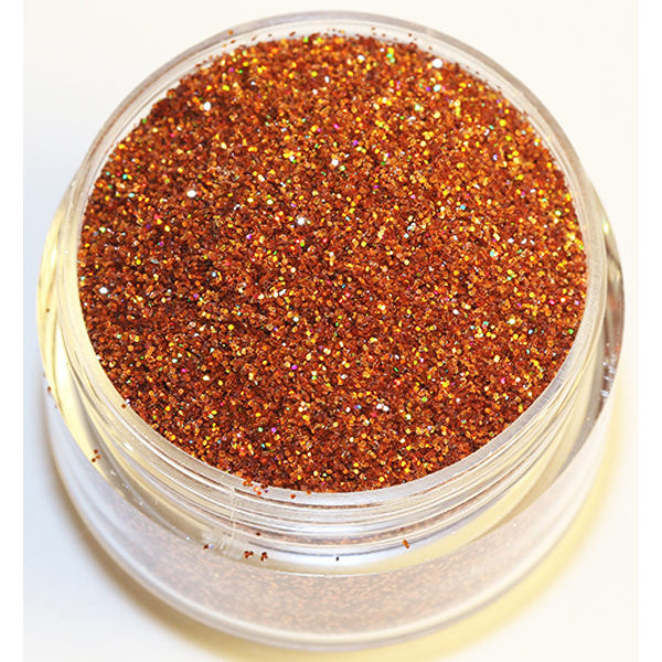 Negleglitter - Finkornet - Oransje kobber - 8ml - Glitter Copper