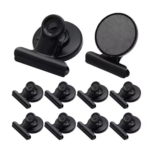 Tyylikkäät Magneettiset pidikkeet - 10 kpl Black