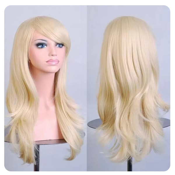 Cosplay Peruukki sis. peruukkiverkko ja hiustenpidennyskampa Blond