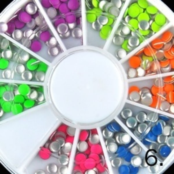 Rhinestone pyörä MultiColor 10. Rhinestone Vit 4 storlekar