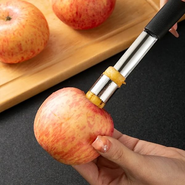 Apple Corer i rustfrit stål - enkel og effektiv fjernelse af kerner Silver