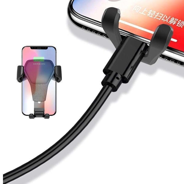 Mobiltelefonholder til bilen - Gravity bilholder luftinntak - Black
