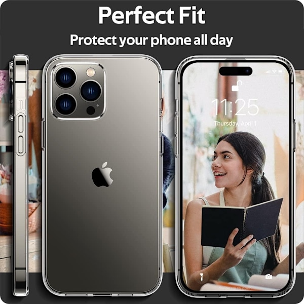 iPhone 15 Pro Max - Silikondeksel TPU - Tynt Transparent Iphone 15 Pro Max