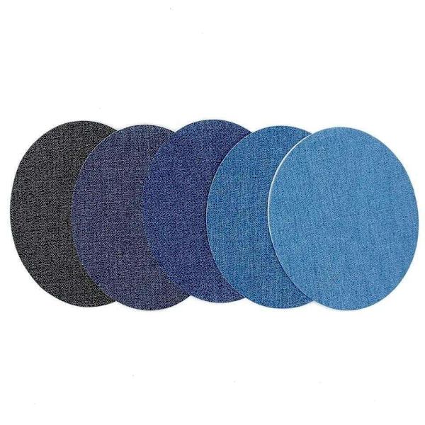 Iron on Repair Patches til jeans - 5 denimfarver Multicolor