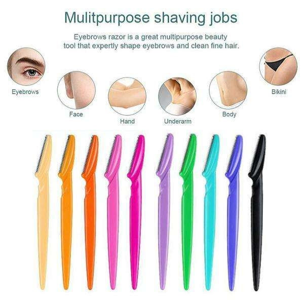 3-pack Ögonbrynskniv - Skäggkniv - Eyebrow knife - Trimmer multifärg