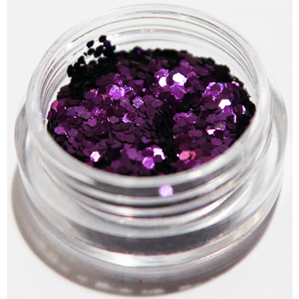Nail Glitter - Hexagon - Lilla - 8ml - Glitter Purple