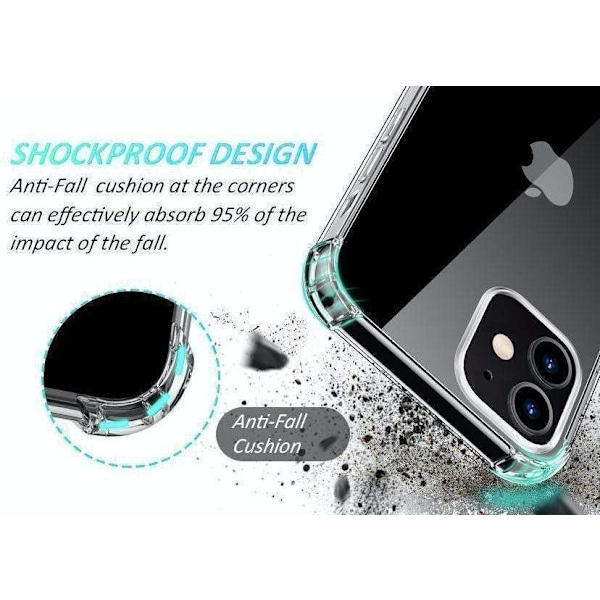 iPhone 16 Pro - Iskunkestävä silikonikotelo, erittäin iskunkestävä Transparent