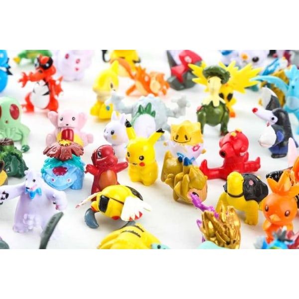 24 kpl värikkäitä Pokemon-figuuria - Kerää Mini Pokemon Pikachua Multicolor