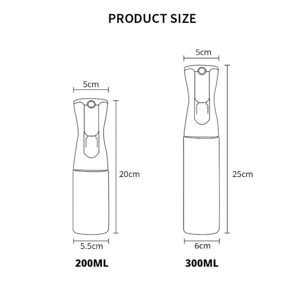 Sprayflaska i glas för olja & vinäger - 200ml Svart