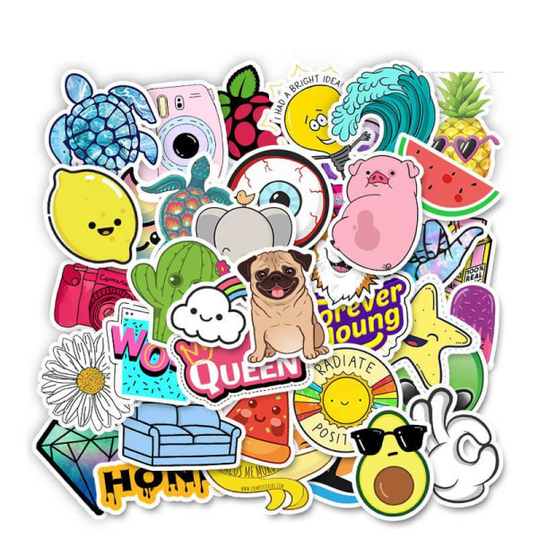 50st stickers klistermärken - Djur motiv - Cartoon - Dekaler multifärg
