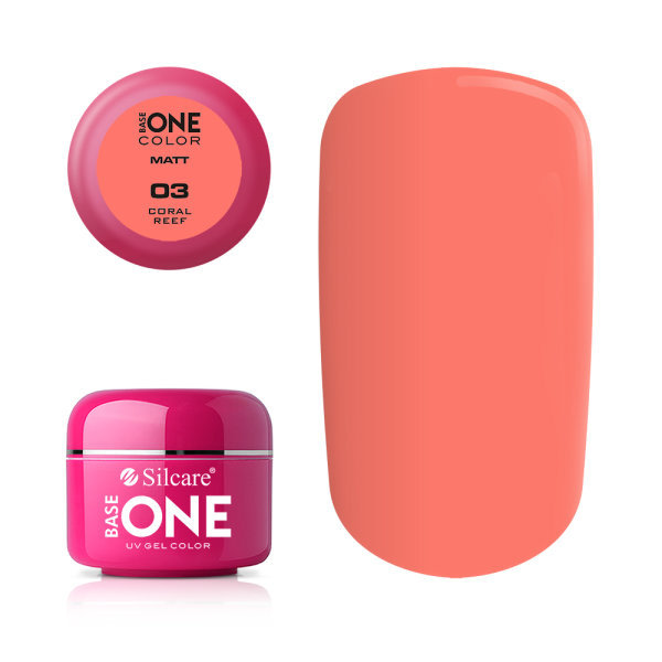 Base one - Matt - Coral reef 5g UV-gel Rosa