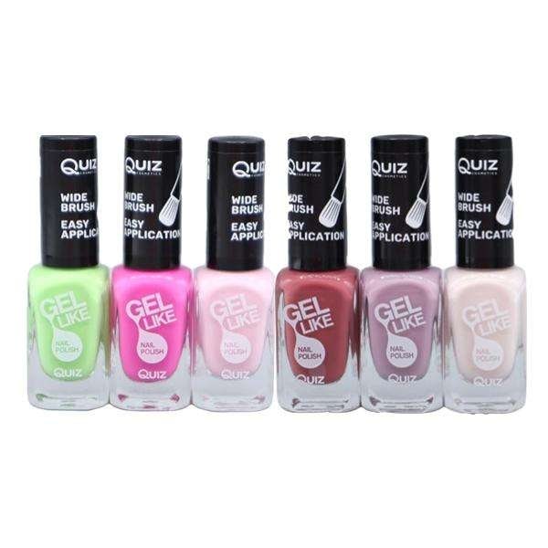 6st nagellack, nail polish - Set  - multifärg