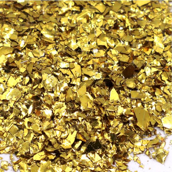 Negleglitter - Flakes / Mylar - Gold metallic - 8ml - Glitter Gold