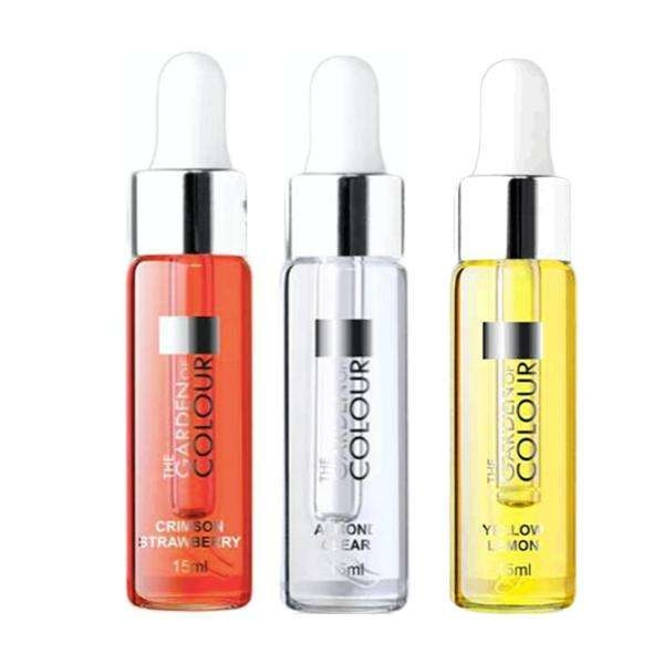 3-pack - Nagelbandsolja - Jordgubb, Citron, Mandel - 15ml multifärg