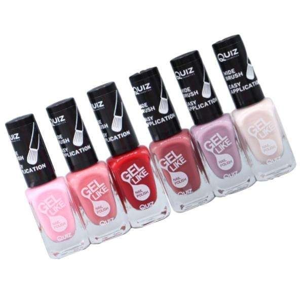 6st nagellack, nail polish - Set  - multifärg