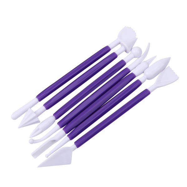 8 stk Kagepynt / Kageværktøj / modelleringsværktøj - Lilla Purple