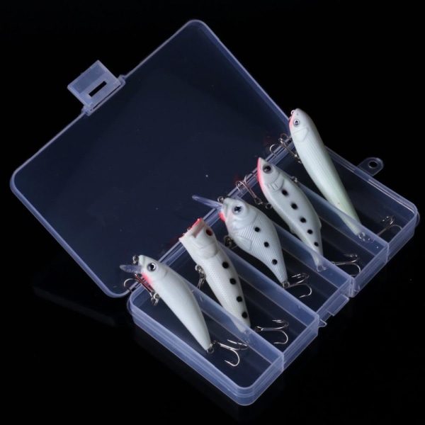 5 st wobbler glow in the dark crankbait multifärg