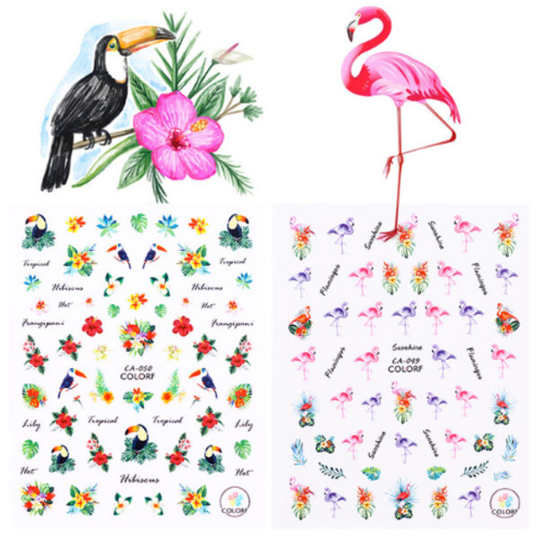 2 arkkia vesitarroja, flamingokynsikoristelu Multicolor