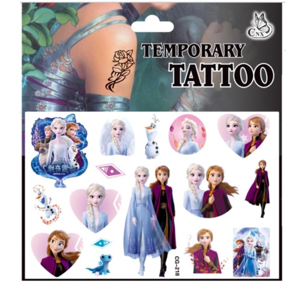 Frozen tatueringar - 15st - Barntatueringar - Elsa, Anna, Frost MultiColor CG-218