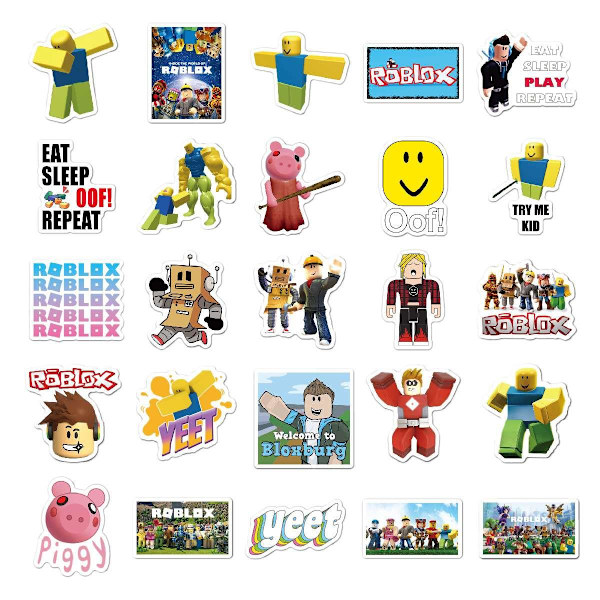 50 stk Roblox Stickers Vandtæt Laptop Bagage Skøjte Multicolor